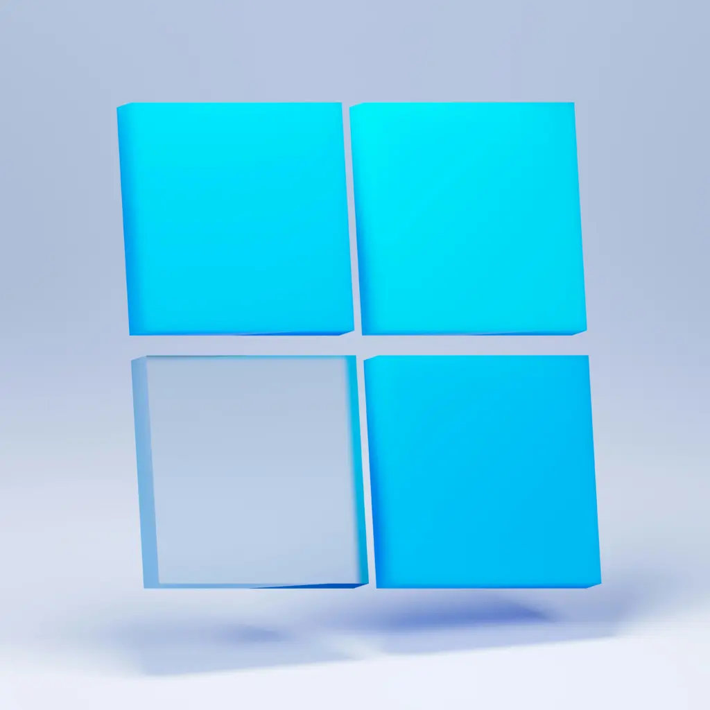 A blue windows logo.